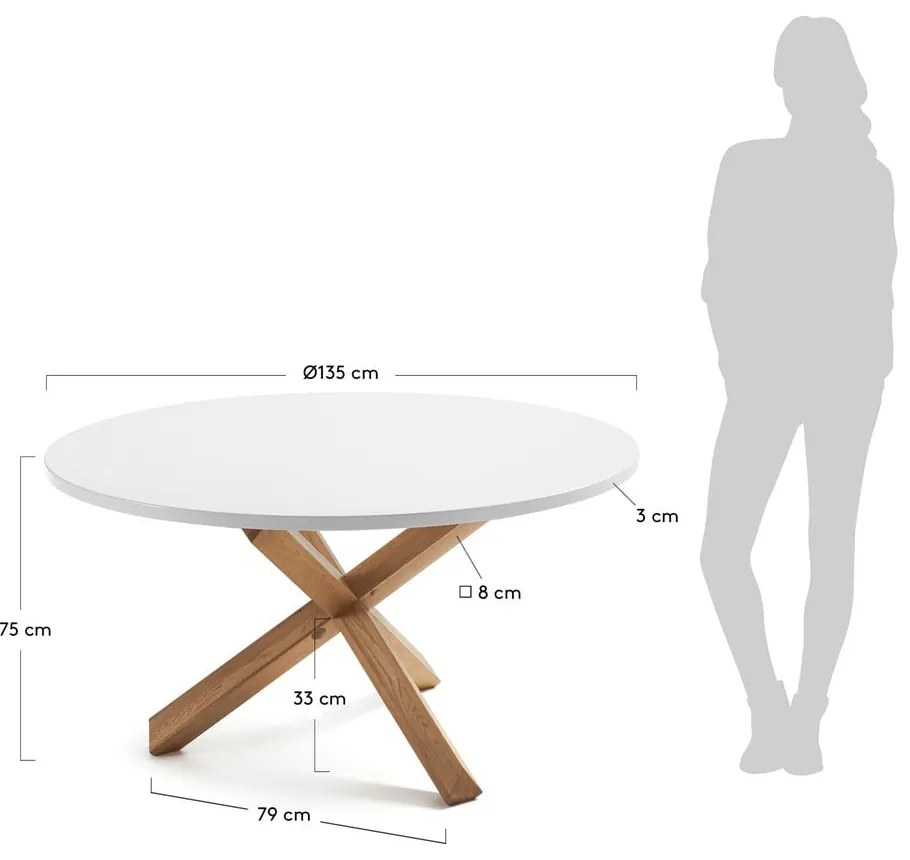 Nori étkezőasztal, ⌀ 135 cm - Kave Home