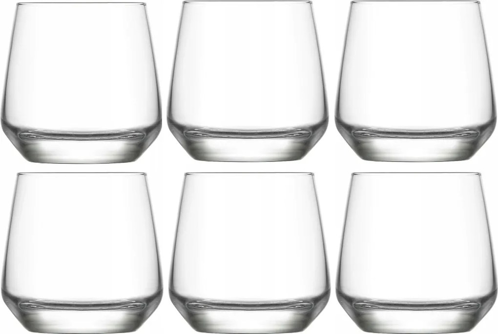 Lav Lal Zestaw 6 db-os Whisky, Víz és Üdítős Pohár Készlet, 345 ml-es Poharak