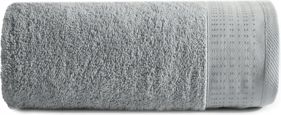 Pamut törölköző 50X90 acélból, dekoratív bordűrrel Eurofirany