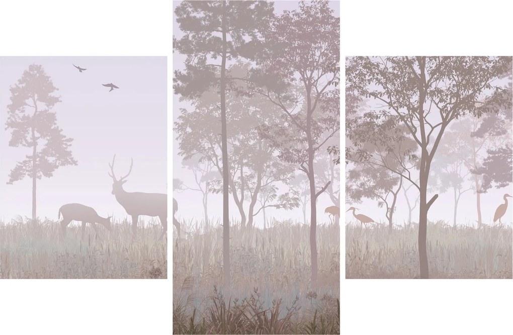 Kép - Monokróm erdő (90x60 cm)