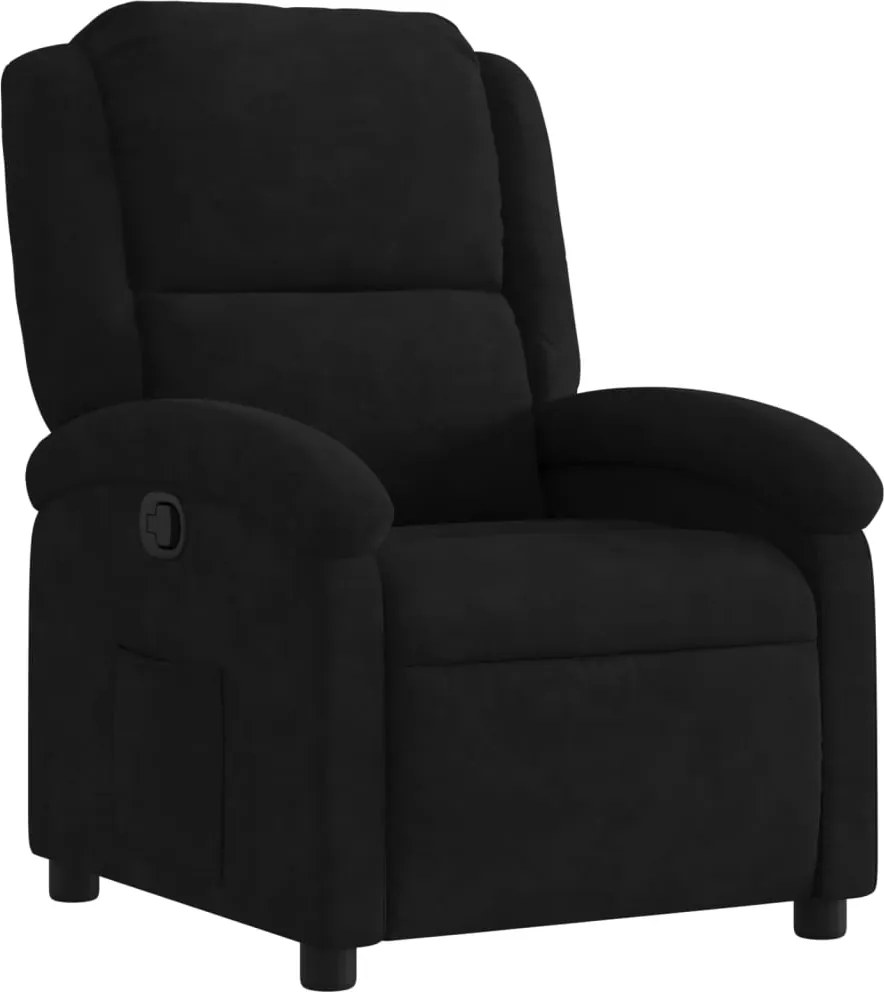 vidaXL fekete bársony relaxfotel