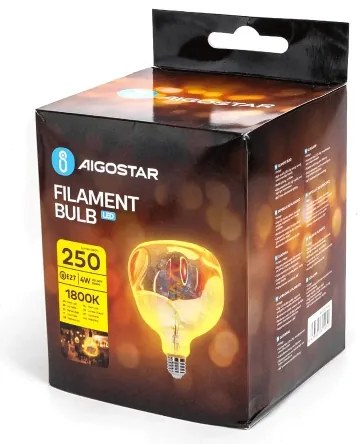 LED Izzó FILAMENT G125 E27/4W/230V 1800K - Aigostar