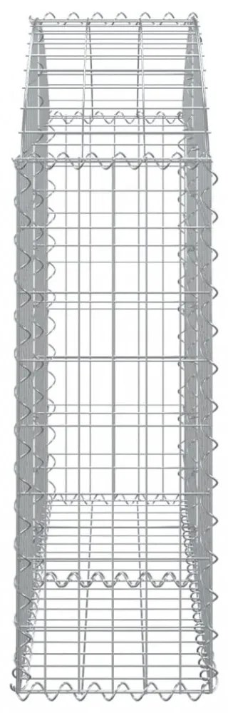 íves horganyzott vas gabion kosár 100x30x80/100 cm