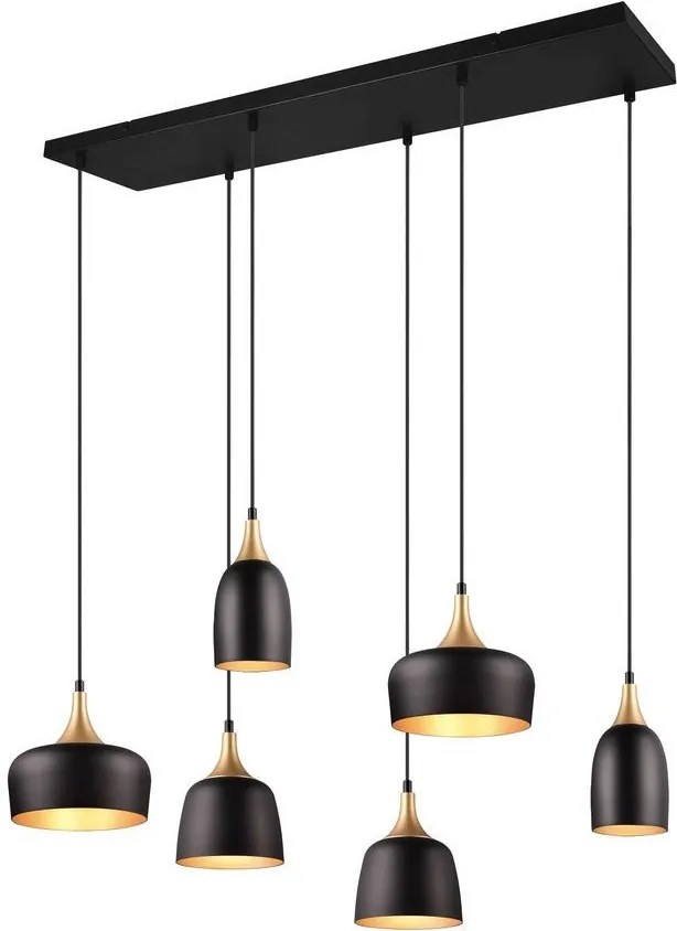 TRIO 310500632 CHIRAZ Többágú Függesztett Lámpa Fekete E27 IP20