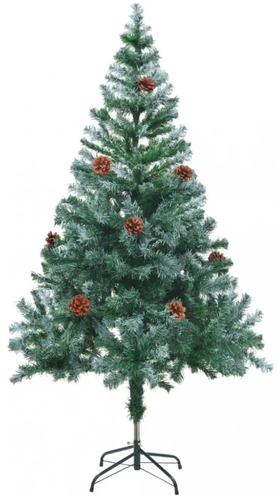 műfenyő műzúzmarával és fenyőtobozokkal 150 cm