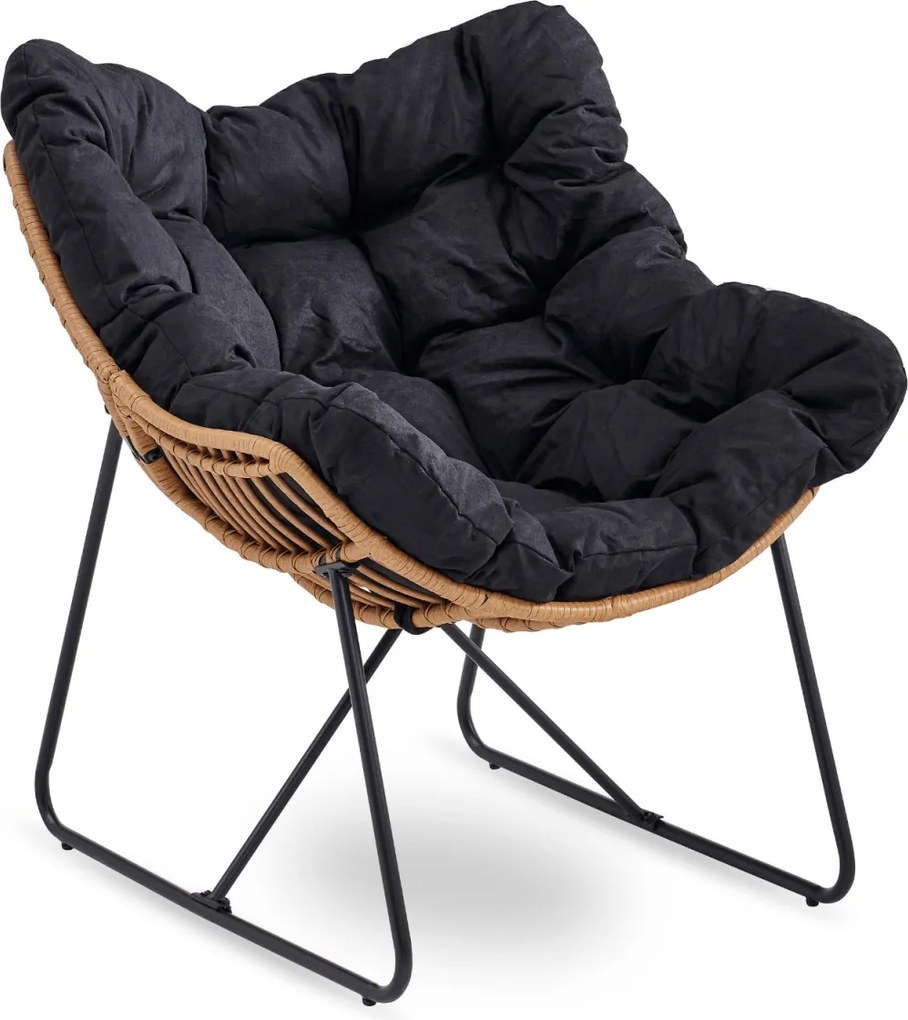 Pihenőfotel fekete színben FIN