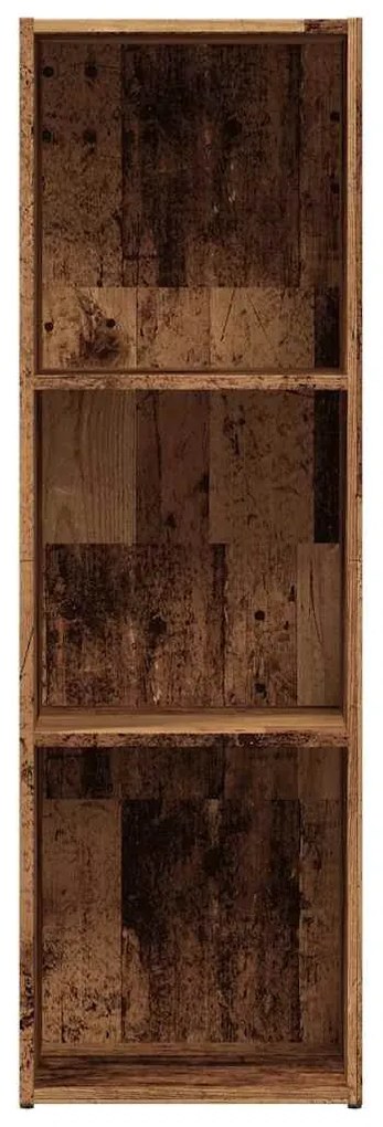 antik fa színű szerelt fa könyvszekrény 36 x 30 x 114 cm