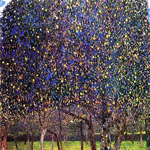 Gustav Klimt - The Pear Tree üvegkép, falikép