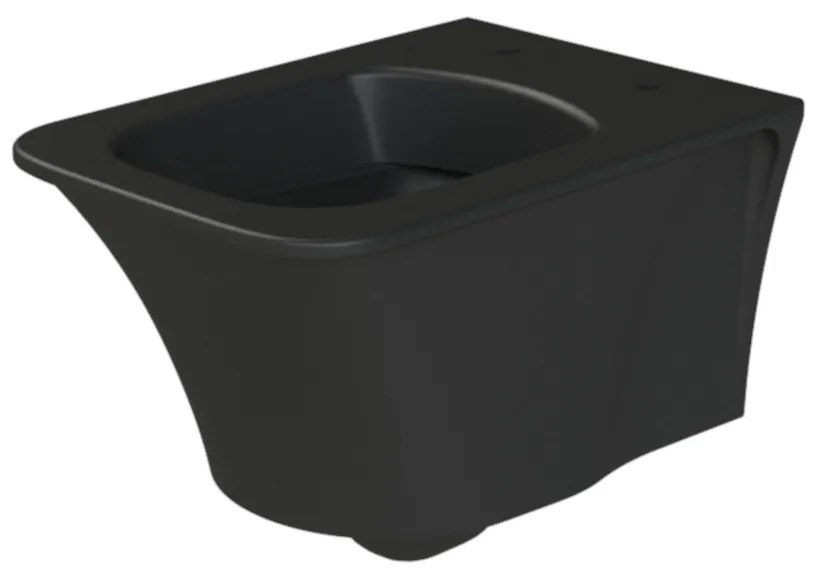 CeraStyle IBIZA fali WC - MATT FEKETE - rimless - perem nélküli