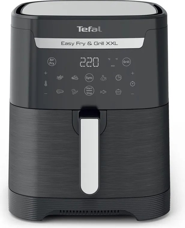 Fekete forrólevegős fritőz Easy Fry &amp; Grill XXL EY801815 – Tefal