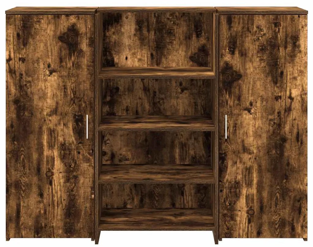 recepciós pult füstös tölgy 135x50x103,5 cm szerelt fa