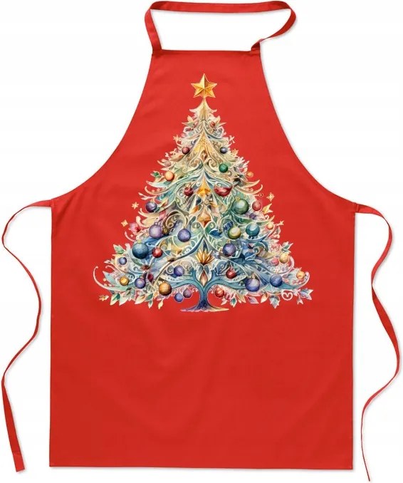 Konyhai kötény Karácsonyfa Színes Karácsony Mikulás
