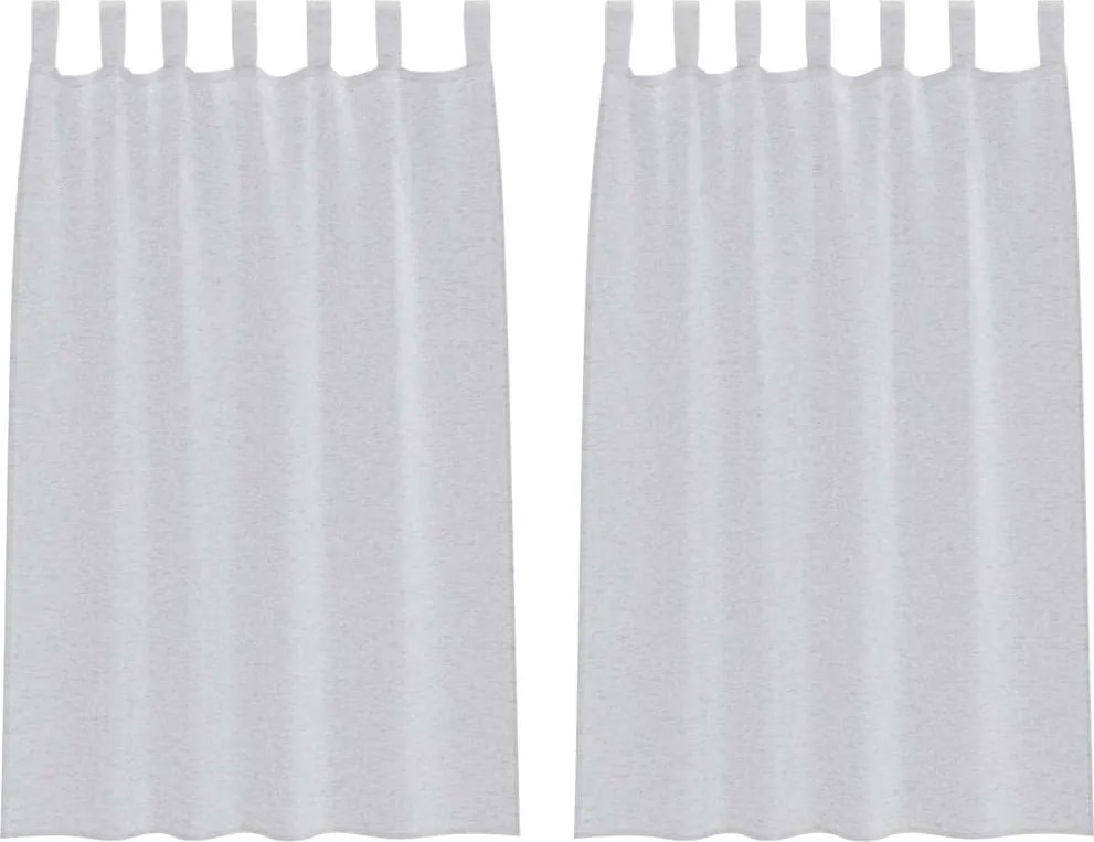 vidaXL Voile Függöny 2 pcs Világosszürke 175 x 140 cm Poliészter
