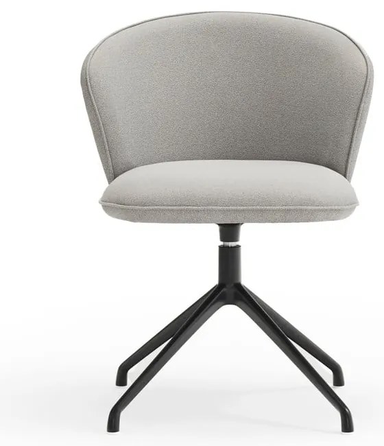 Világosszürke kárpitozott étkezőfotel szett 2 db-os Add – Teulat