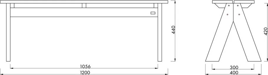 Zöld tömörfa kerti pad Navo – noo.ma