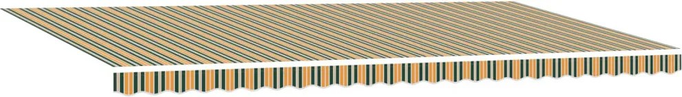 Behúzható napellenző Zöld és sárga 600 × 350 cm