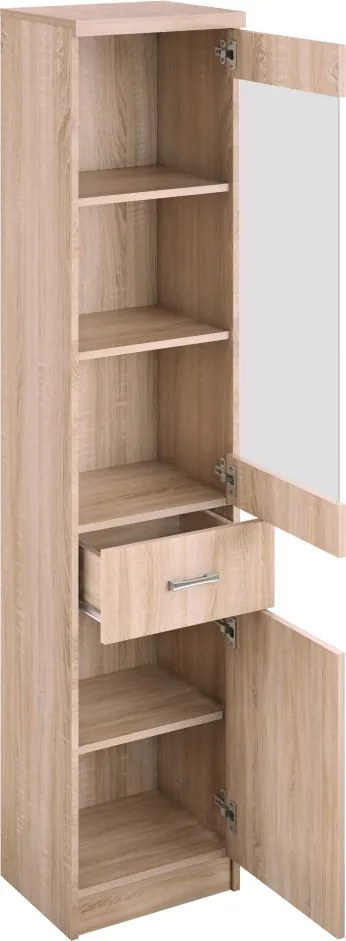 Vitrin 1D1W1S, sonoma tölgy, univerzális,TOPTY TYP 32