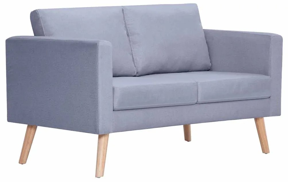 vidaXL világosszürke 2 személyes szövet kanapé