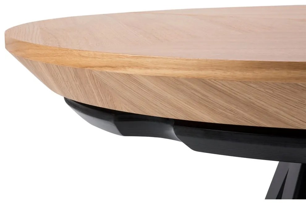 Magnus bővíthető étkezőasztal fekete fémlábakkal, ø 120 cm - Windsor & Co Sofas