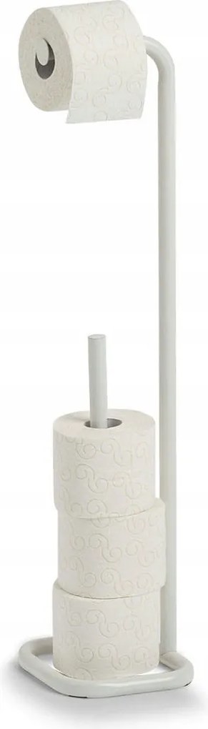 Wc-papír Tartó Állvány Fém Rendszerező 18X18X73 CM Fehér