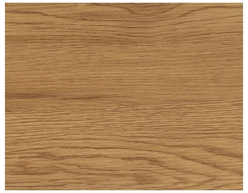 Fekete-natúr színű könyvespolc tölgyfa dekorral 77x185 cm Seaford – Actona