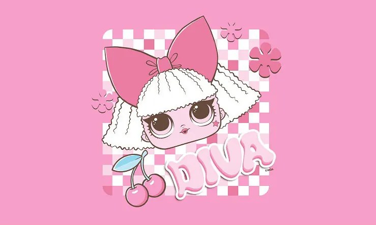 LOL Surprise Diva kéztörlő, arctörlő, törölköző 30x50 cm