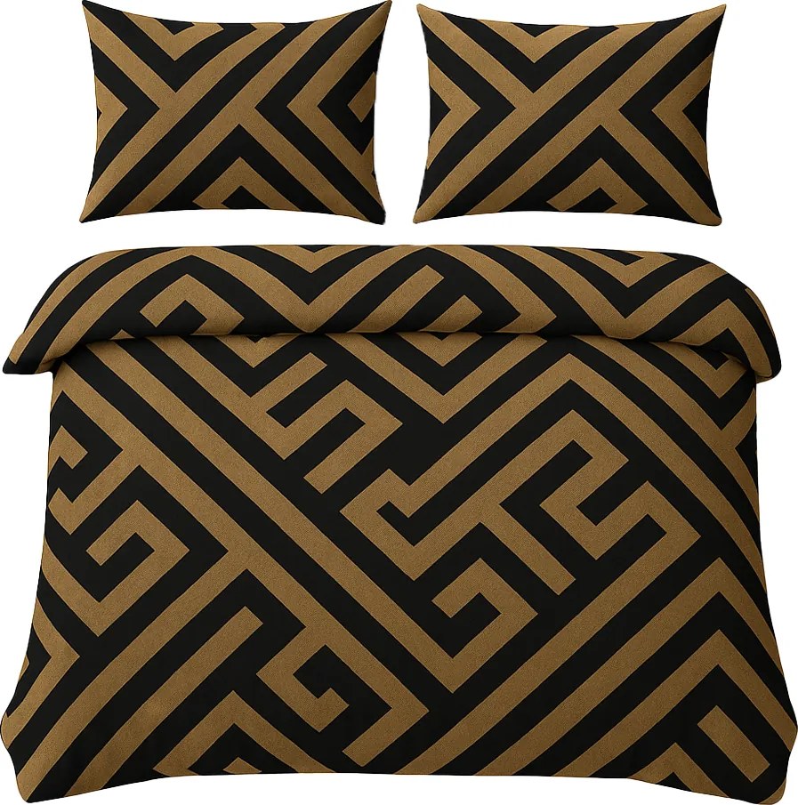 Ágyneműhuzat Garnitúra 220x200 2x Párnahuzat 70x80 Szatén Pamut Különböző Minták