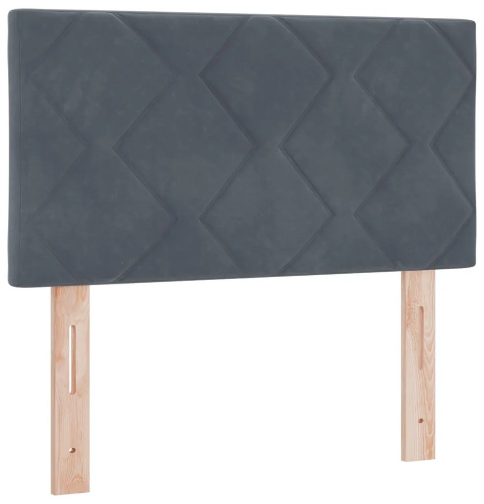 LED Fejtámla LED -es lámpákkal Sötétszürke 80 cm Bársony