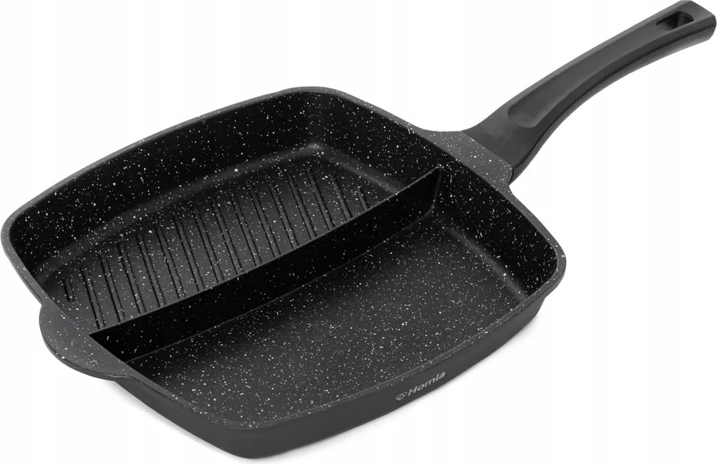 Lucaso grill serpenyő 28cm-es rekesszel Homla