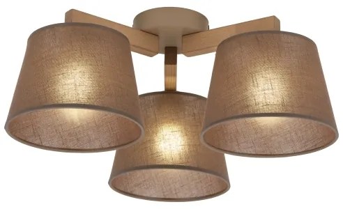 Brilagi - Felületre szerelhető csillár LATTE SABIA 3xE27/15W/230V fenyő/barna