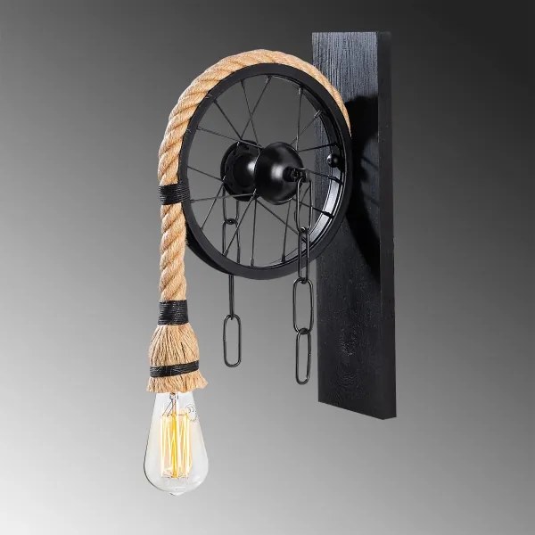 Fali lámpa EREBOS 1xE27/40W/230V fekete/barna