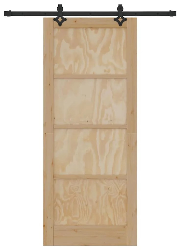 Csúszó Ajtó Készlet ORKDAL Természetes és fekete 83 x 202 cm