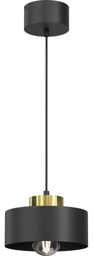 Csillár zsinóron MARTI 1xE27/15W/230V fekete/arany