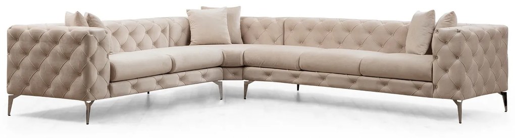 Design sarokkanapé Rococo ecru - jobb