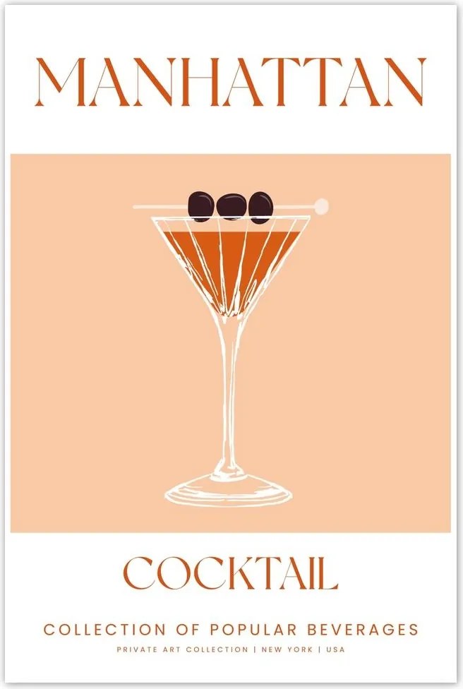 Poszterek 40x60 Ital Manhattan Alkoholos koktél
