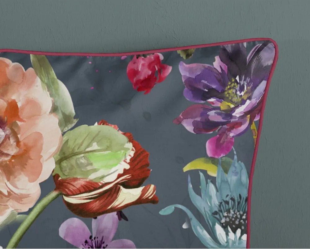 Antracitszürke kétszemélyes-hosszabbított pamut-szatén ágyneműhuzat 240x220 cm Parma – Descanso