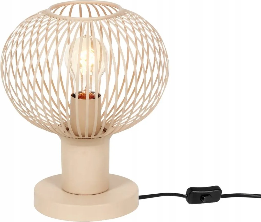 Drótos tetőtéri asztali lámpa 1xE27 Ø23cm 10W homok Gila Trio