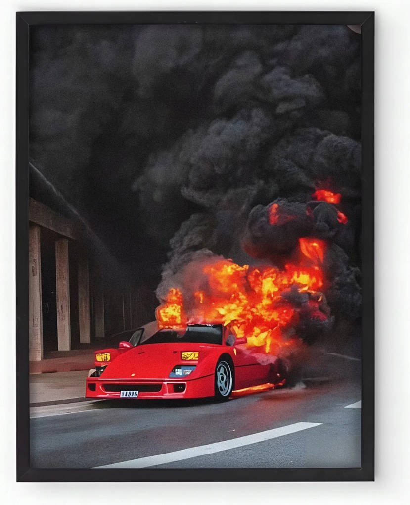 Ferrari keretes poszter 30x40 cm Ajándék ötlet