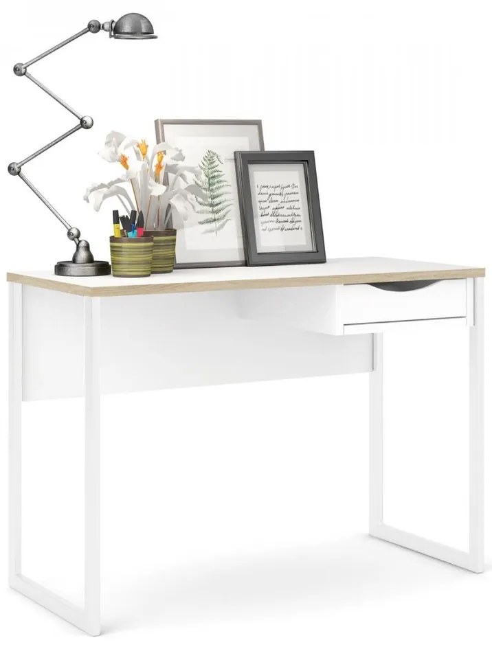 Felix Light íróasztal 110, fehér matt / fehér