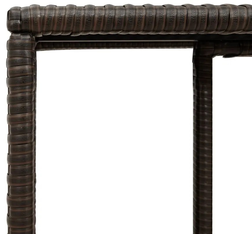 2 db barna polyrattan tárolópolc