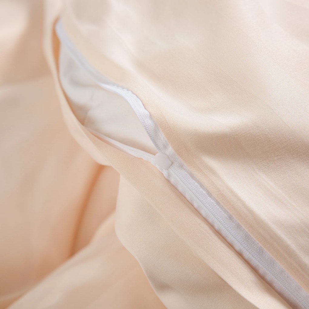 JASMINE mikroszálas szállodai ágyneműhuzat, pezsgőszínű – 2 cm-es csíkos Ágyneműhuzat mérete: 70 x 90 cm | 140 x 200 cm