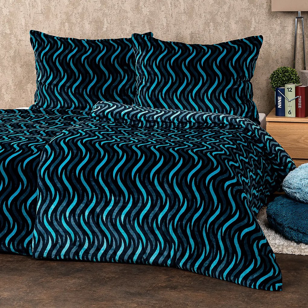 4Home Wave mikroflanel ágyneműhuzat, 160 x 200 cm, 70 x 80 cm
