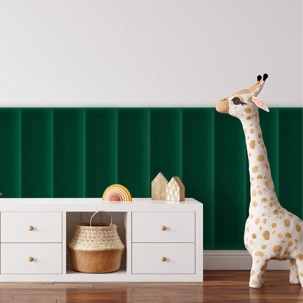 Bársony kárpitozott panel - Téglalap - 70x30cm Szín: Sötét szürkéslila
