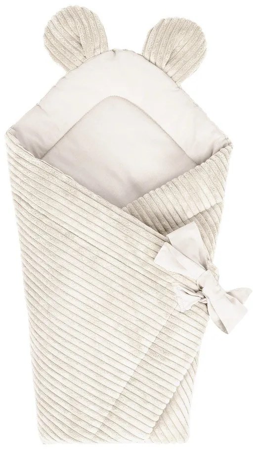 Bézs kordbársony babapólya 35x65 cm – Meowbaby