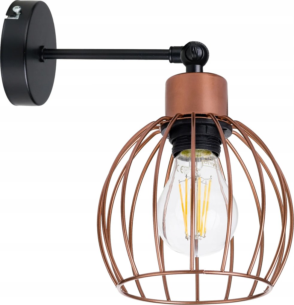 Fali lámpa E27 fali fix loft drót gömb