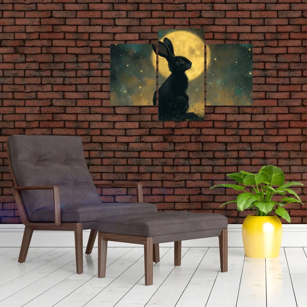 Kép - Nyúl és hold (90x60 cm)