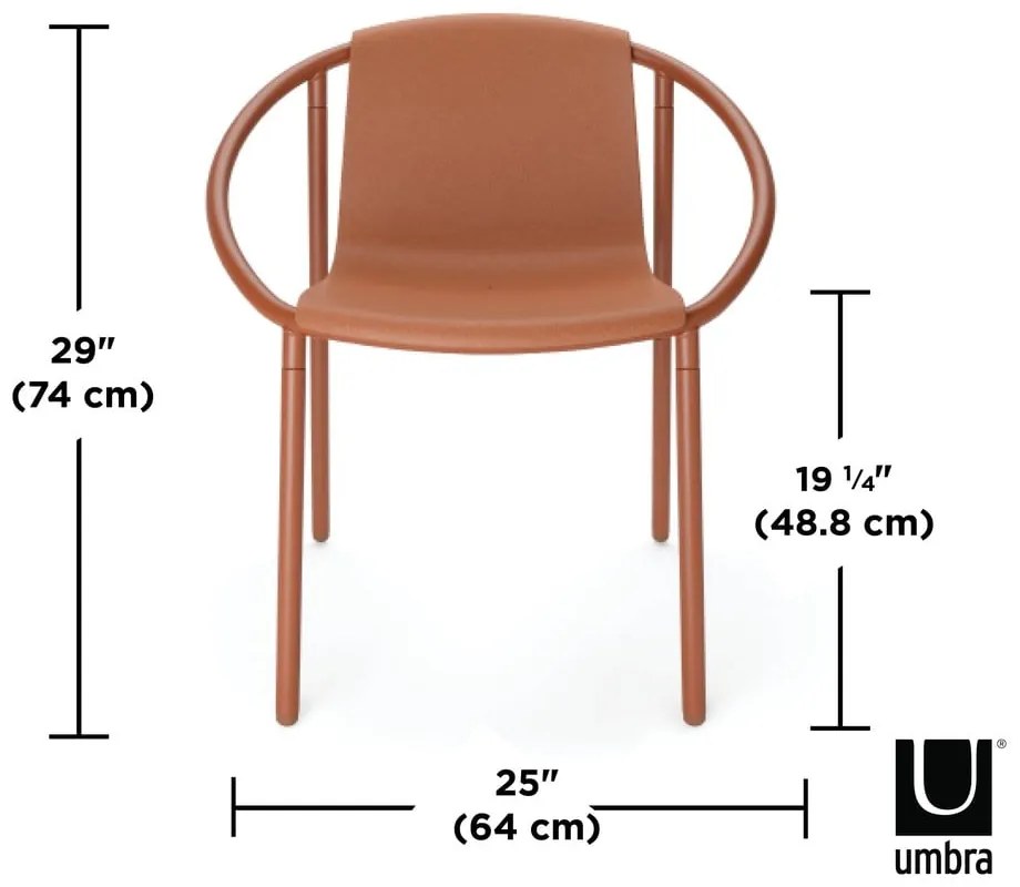 Téglavörös étkezőszék Ringo – Umbra