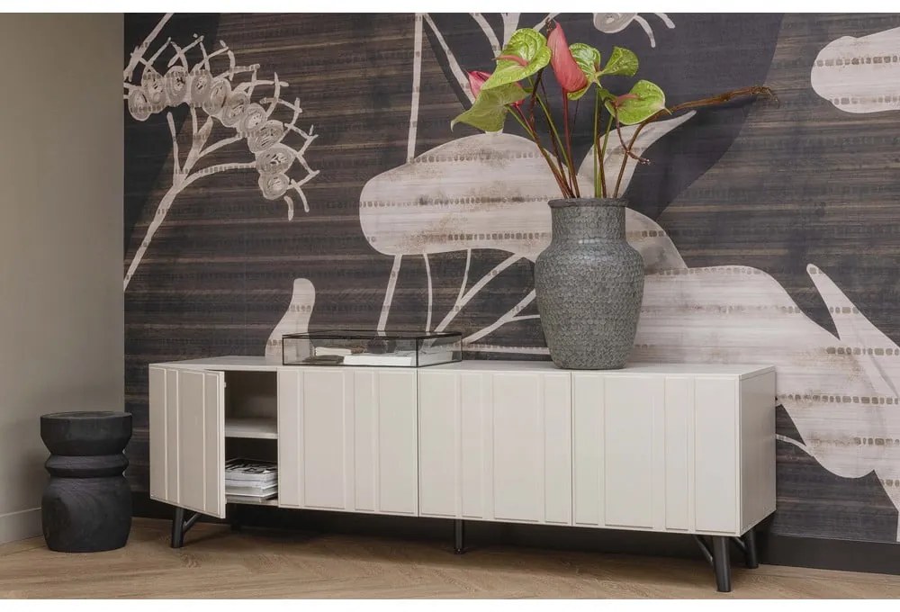 Krémszínű borovi fenyő TV-állvány 181x56 cm Miller – WOOOD