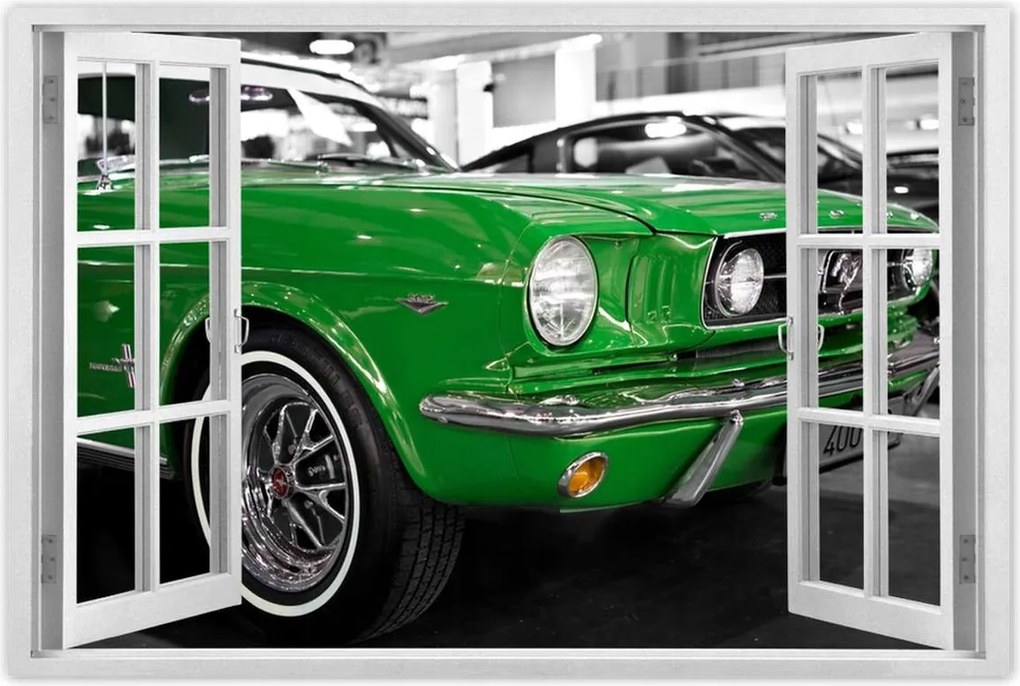 Poszter 60x40 Zöld Ford Mustang