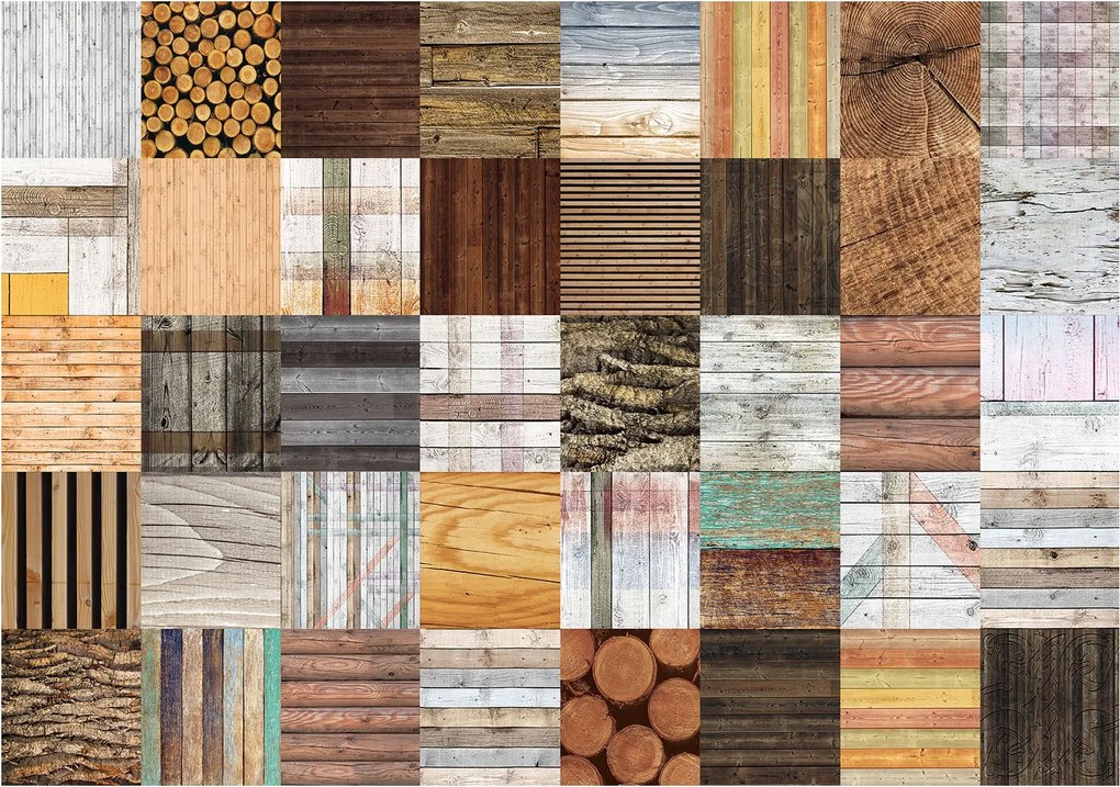 Fotótapéta Fa mozaik kollázs textúra mix káosz 208x146 +ragasztó